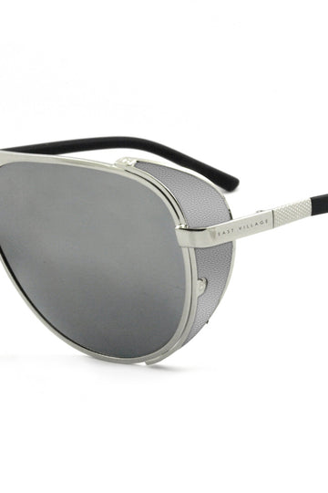 East Village Side Shield Aviator 'jordan' In Silver/black East Village